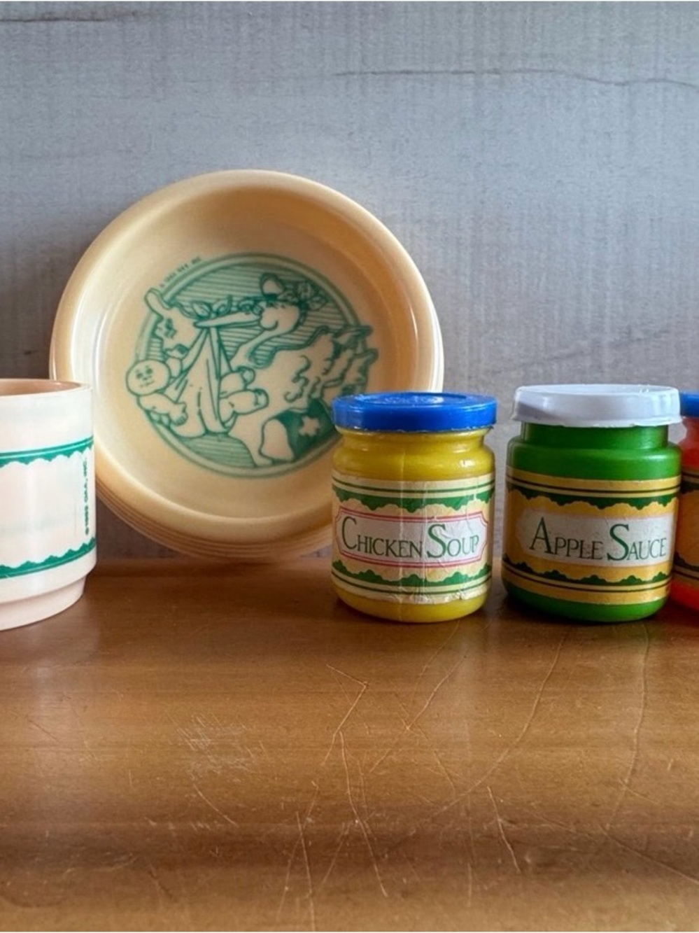 Cabbage Patch Kids Cup Bowl And Baby Food Set Of Three Circa 1983